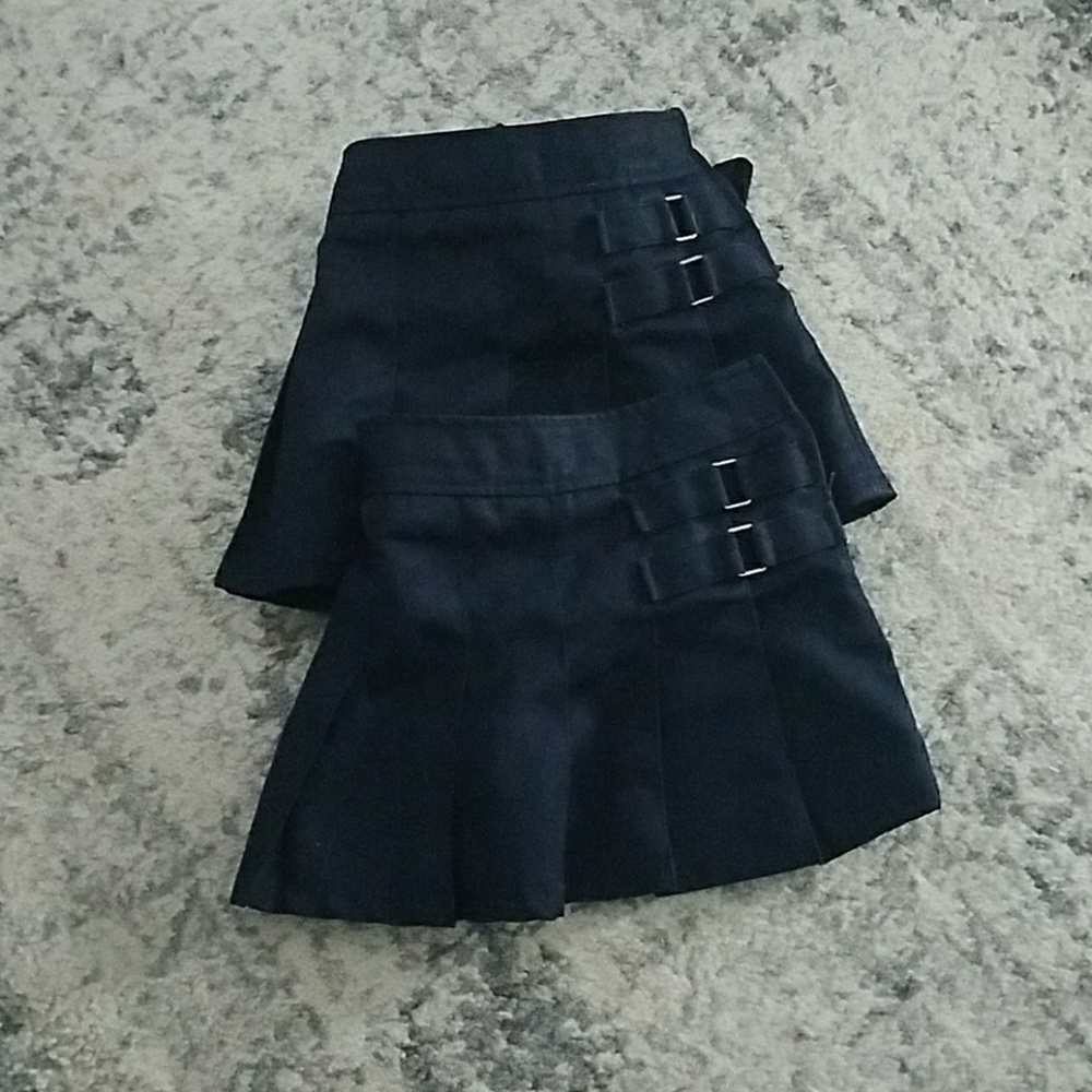 2 Navy Blue uniform skirts 3T